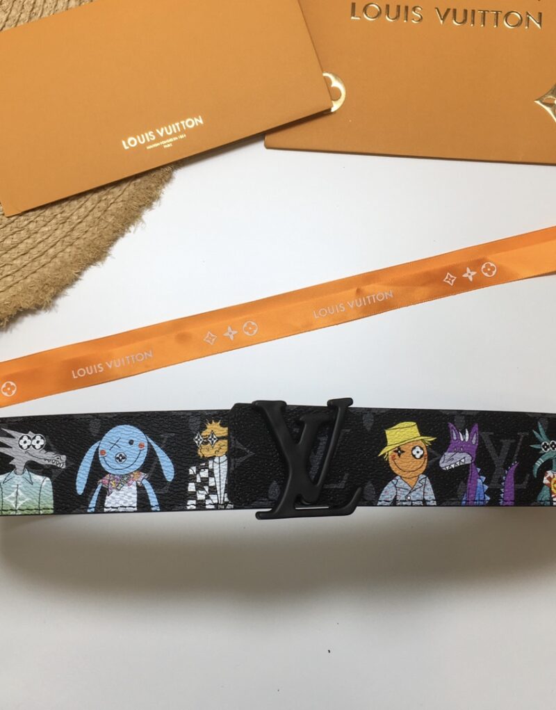 Louis Vuitton Cartoon Monogram Canvas Belt Black For Women