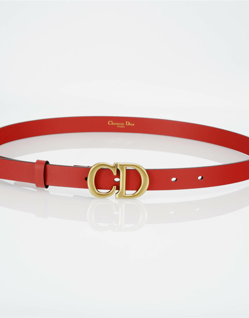 Christian Dior Saddle Belt Red For Women