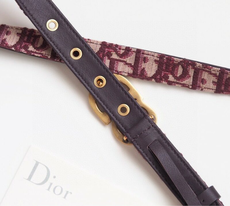 Christian Dior 30 Montaigne Reversible Belt Red For Women