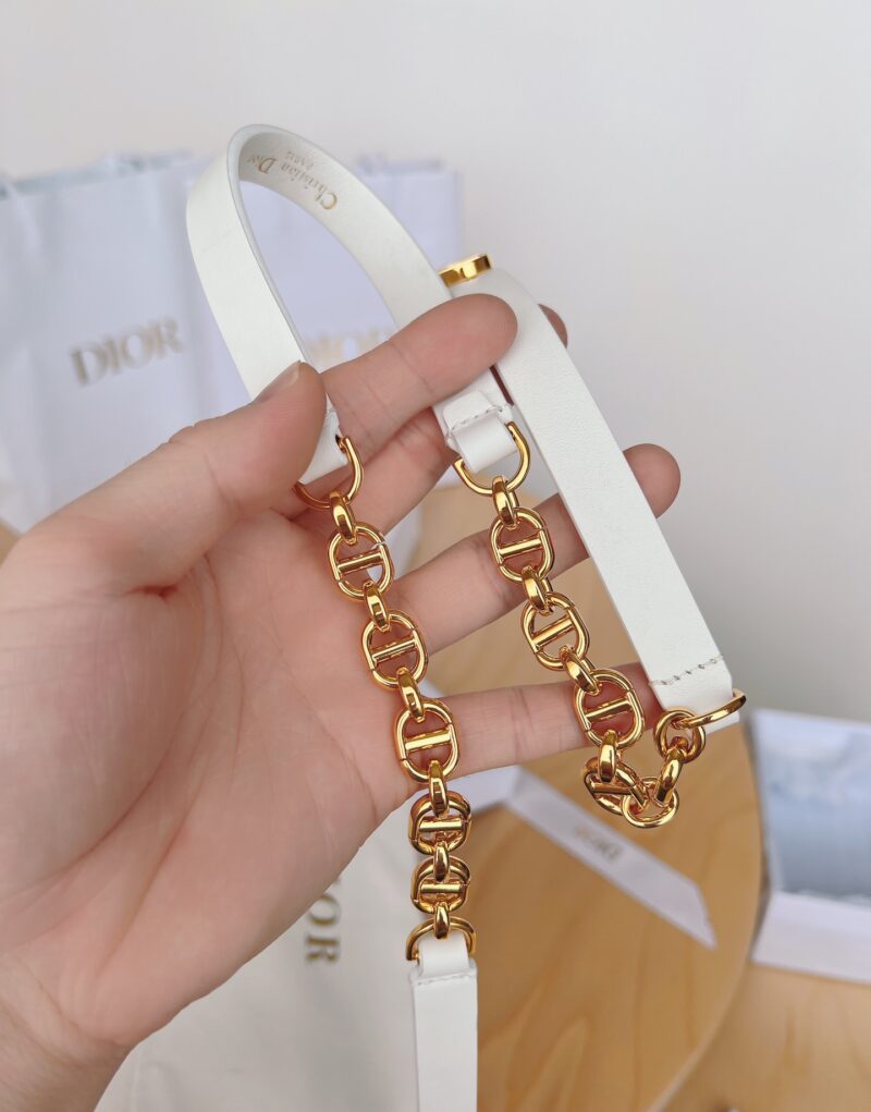 Christian Dior 30 Montaigne Belt White For Women