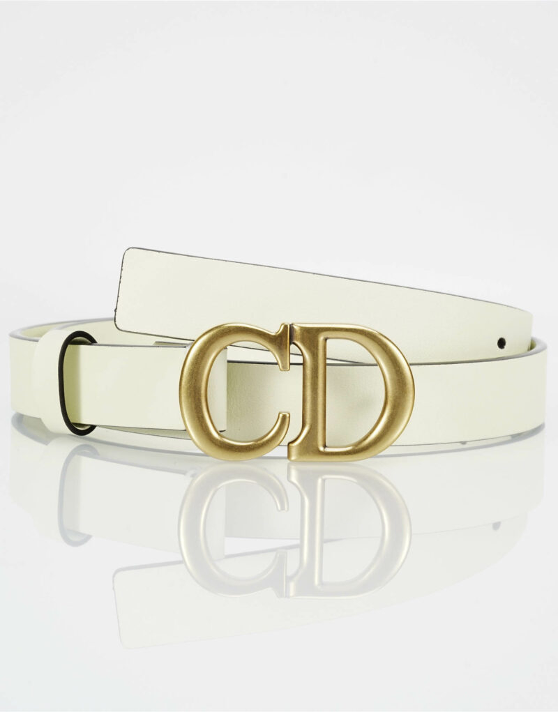 Christian Dior Saddle Belt White For Women B0042CWGH_M030