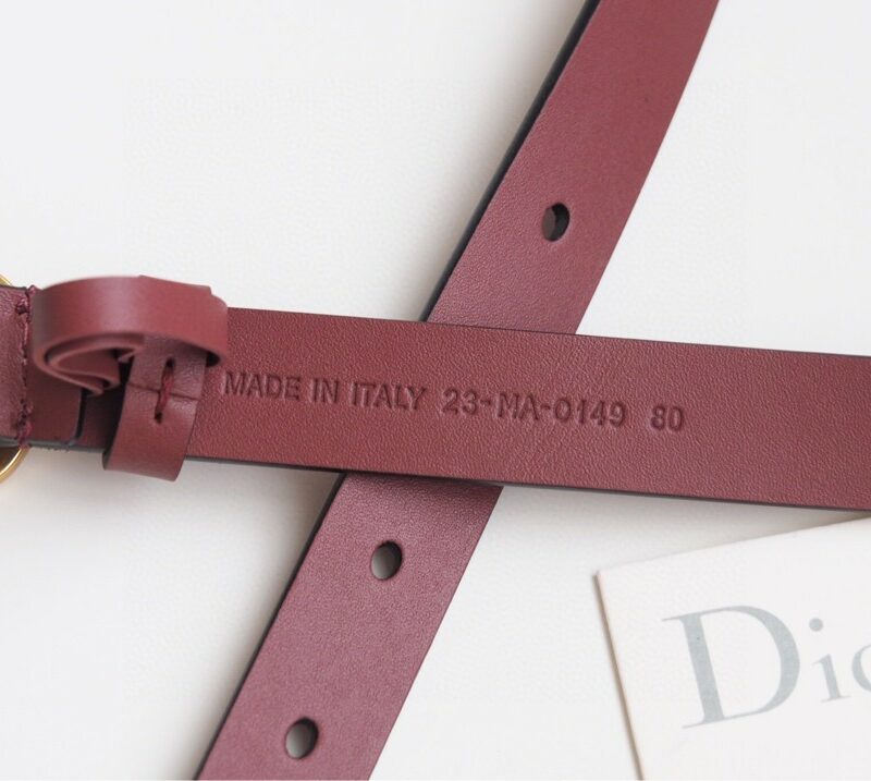 Christian Dior 30 Montaigne Reversible Belt Burgundy For Women