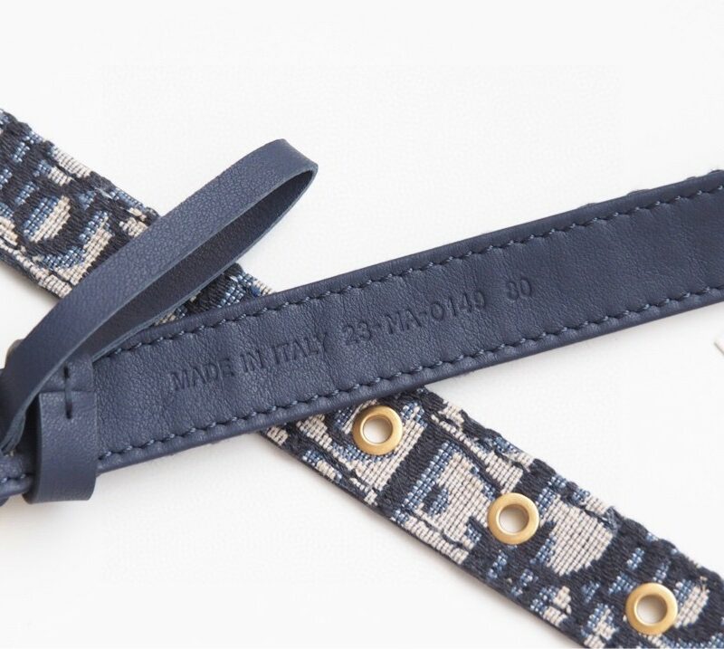 Christian Dior 30 Montaigne Reversible Belt Navy Blue For Women B0446UWEO_M928