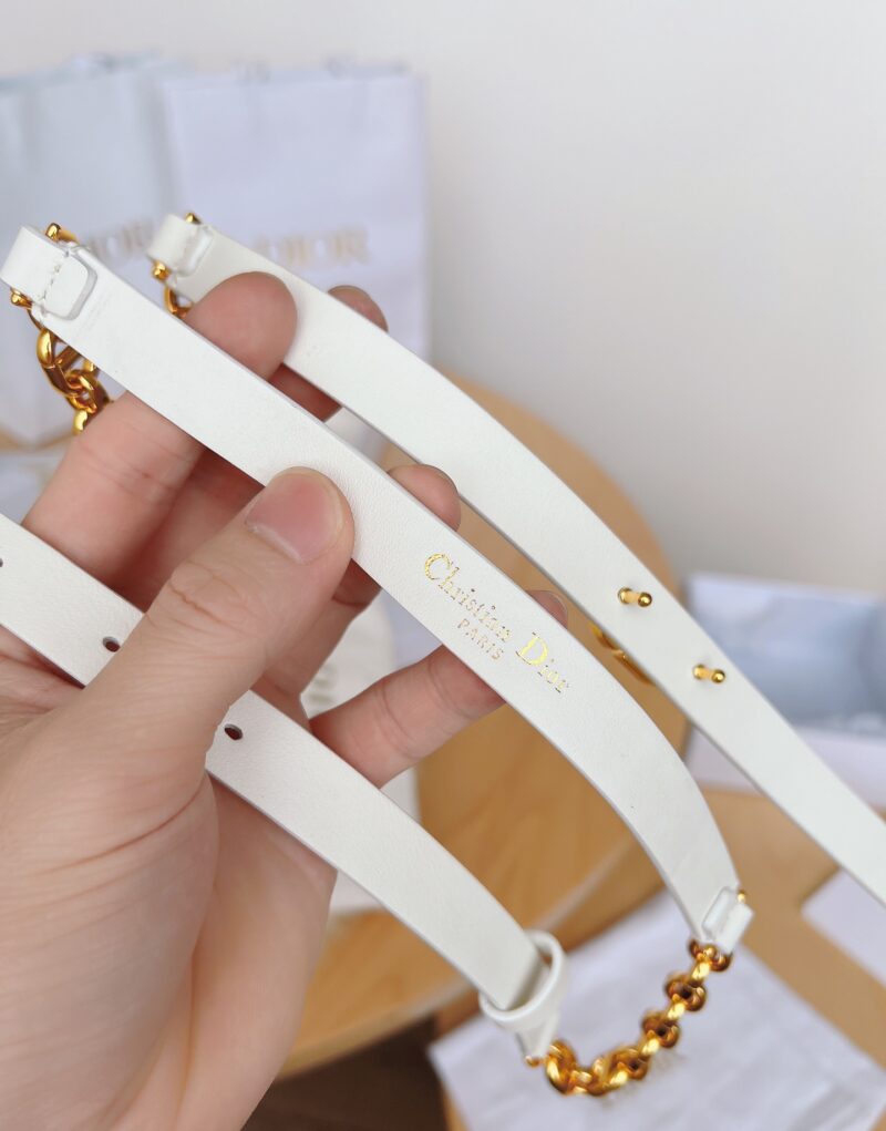Christian Dior 30 Montaigne Belt White For Women