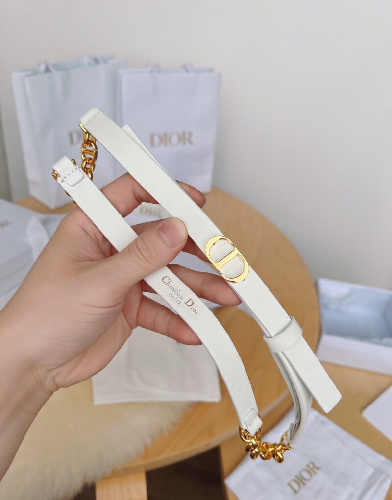 Christian Dior 30 Montaigne Belt White For Women