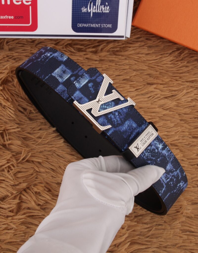 Louis Vuitton Damier Graphie Giant Canvas Belt Navy Blue For Women