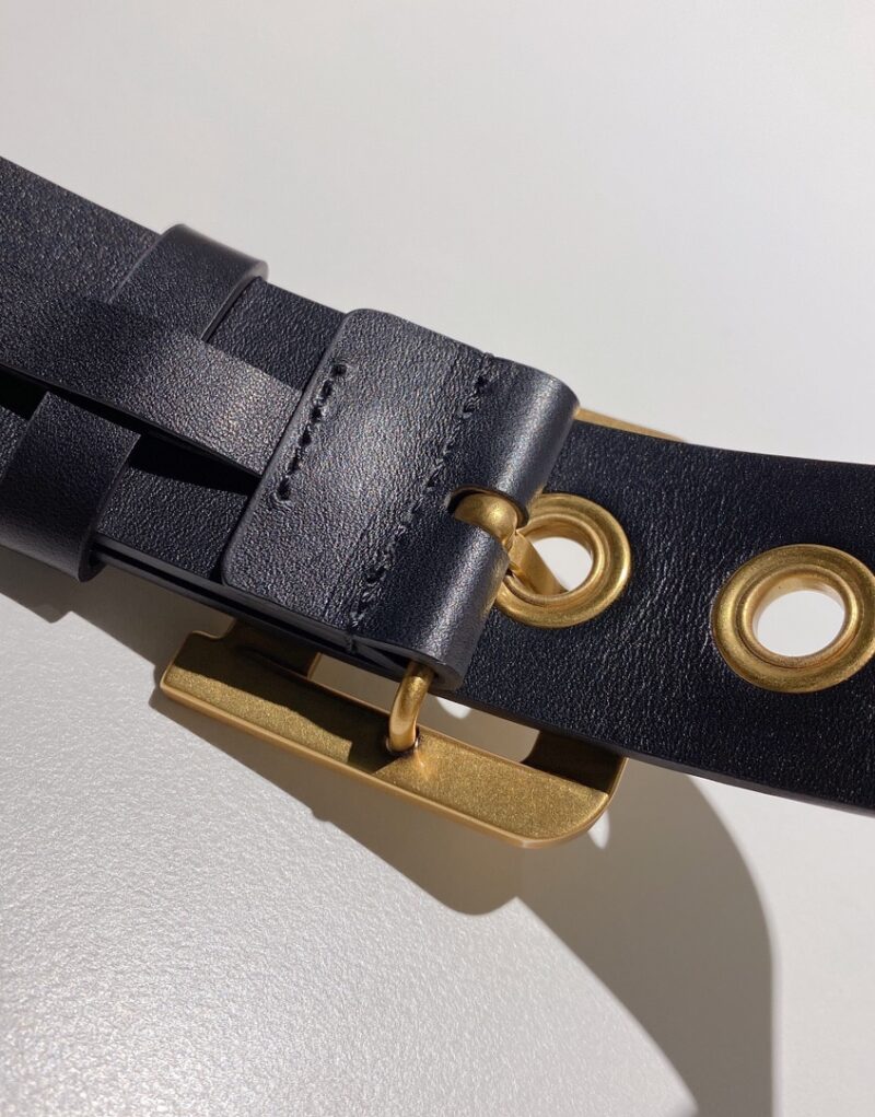 Christian Dior D-Shaped Lock Belt BlackFor Women