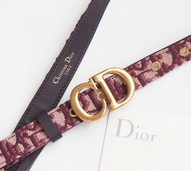 Christian Dior 30 Montaigne Reversible Belt Red For Women