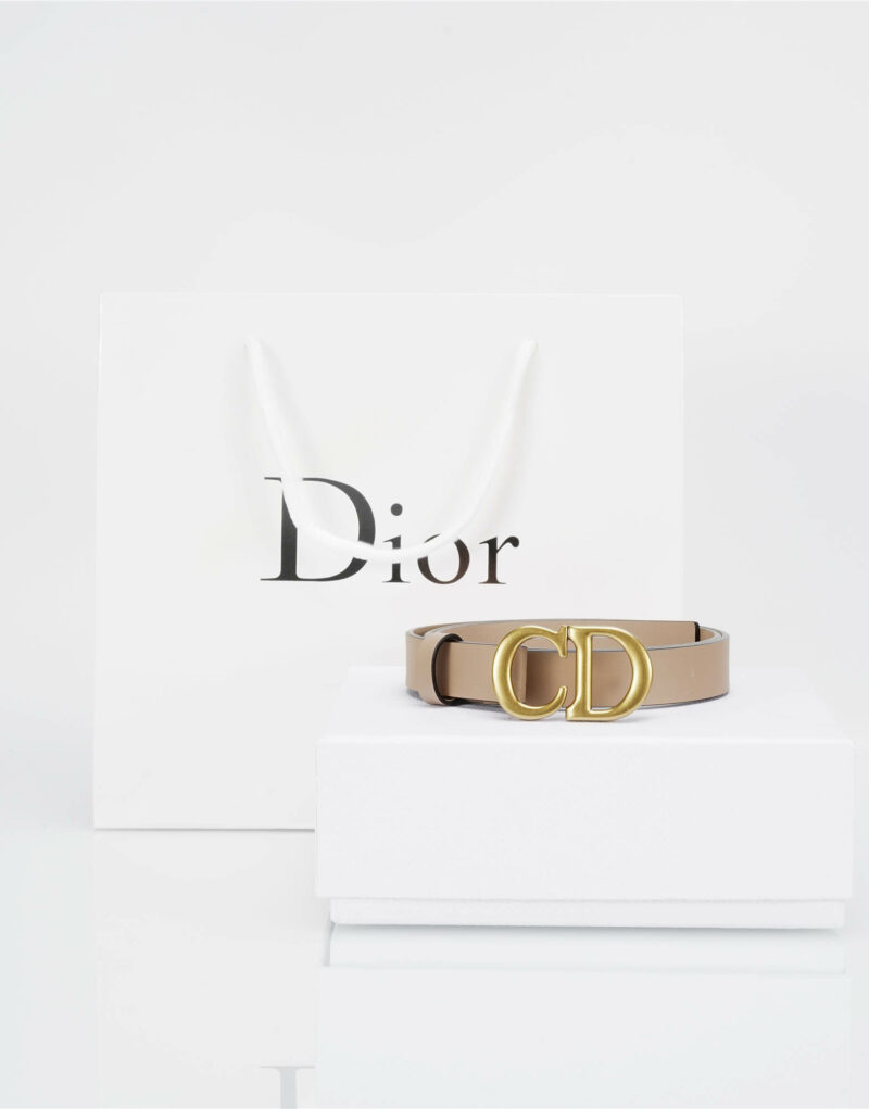 Christian Dior Saddle Belt Beige For Women