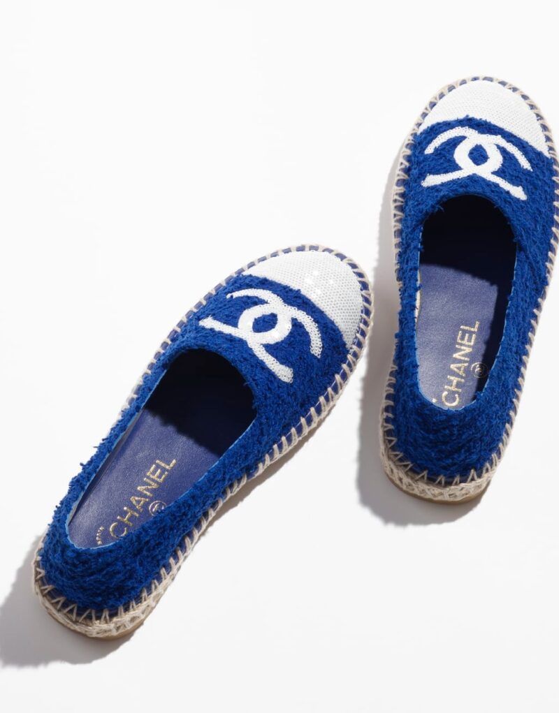Chanel Espadrilles Dark Blue For Women- G45602 B16099 NW246