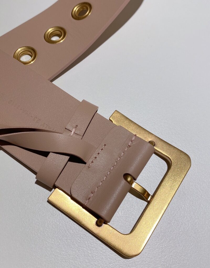 Christian Dior D-Shaped Lock Belt Light Pink For Women