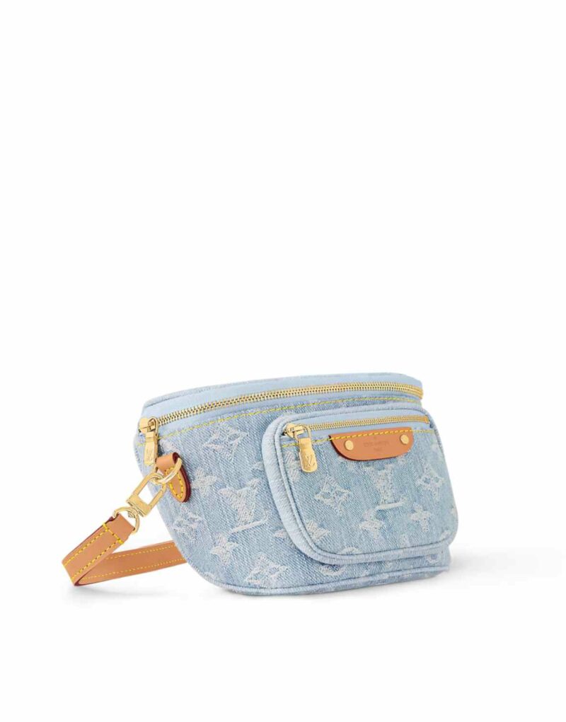 Louis Vuitton Mini Bumbag Sky Blue Denim For Women 6.7in/17cm M83353