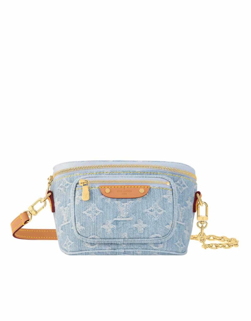 Louis Vuitton Mini Bumbag Sky Blue Denim For Women 6.7in/17cm M83353