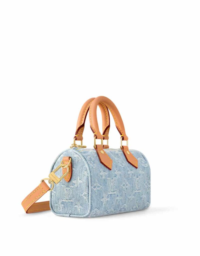 Louis Vuitton Nano Speedy Shoulder Bag Sky Blue For Women 6.3in/16cm M11212
