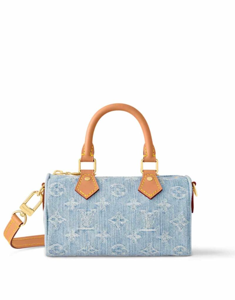 Louis Vuitton Nano Speedy Shoulder Bag Sky Blue For Women 6.3in/16cm M11212