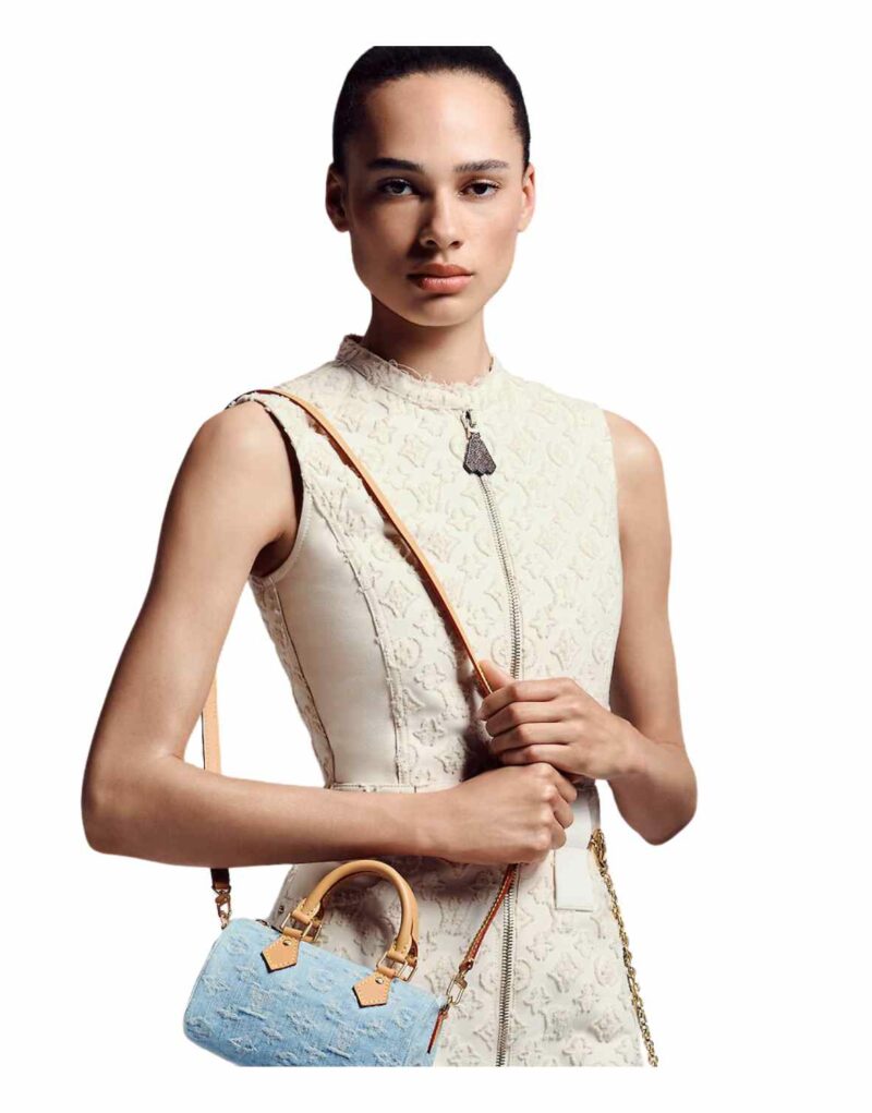 Louis Vuitton Nano Speedy Shoulder Bag Sky Blue For Women 6.3in/16cm M11212