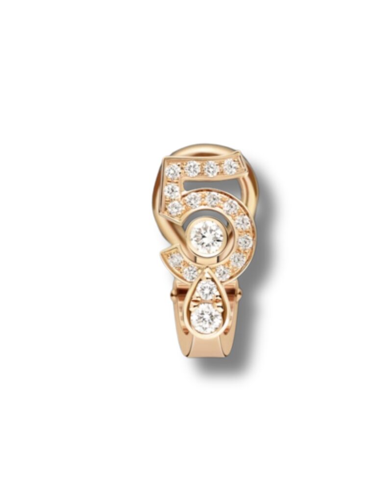 Chanel Eternal N°5 Single Earring Beige Gold For Women J12191