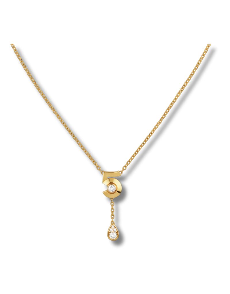 Chanel Extrait De N°5 Necklace Yellow Gold For Women J12904