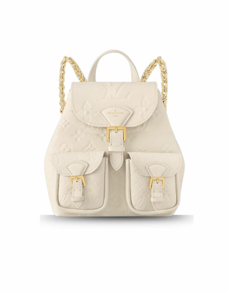 Louis Vuitton Backup Monogram Empreinte Cream For Women 20cm/7.9in M47106