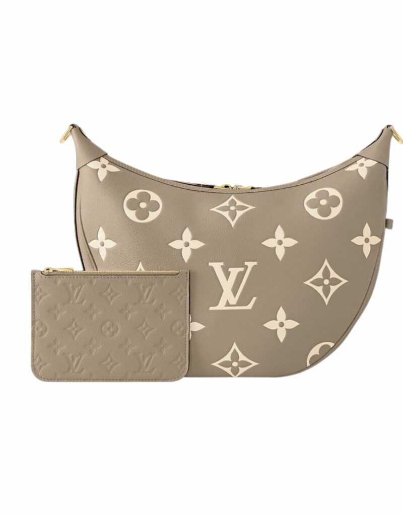 Louis Vuitton Loop Hobo Monogram Empreinte Grey/Cream For Women 38cm/15in M46738