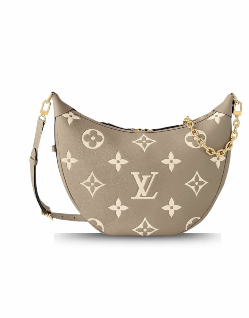 Louis Vuitton Loop Hobo Monogram Empreinte Grey/Cream For Women 38cm/15in M46738