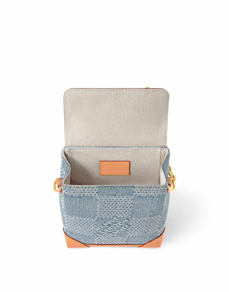 Louis Vuitton Nano Steamer Denim For Men 15cm/ 5.9in N40751