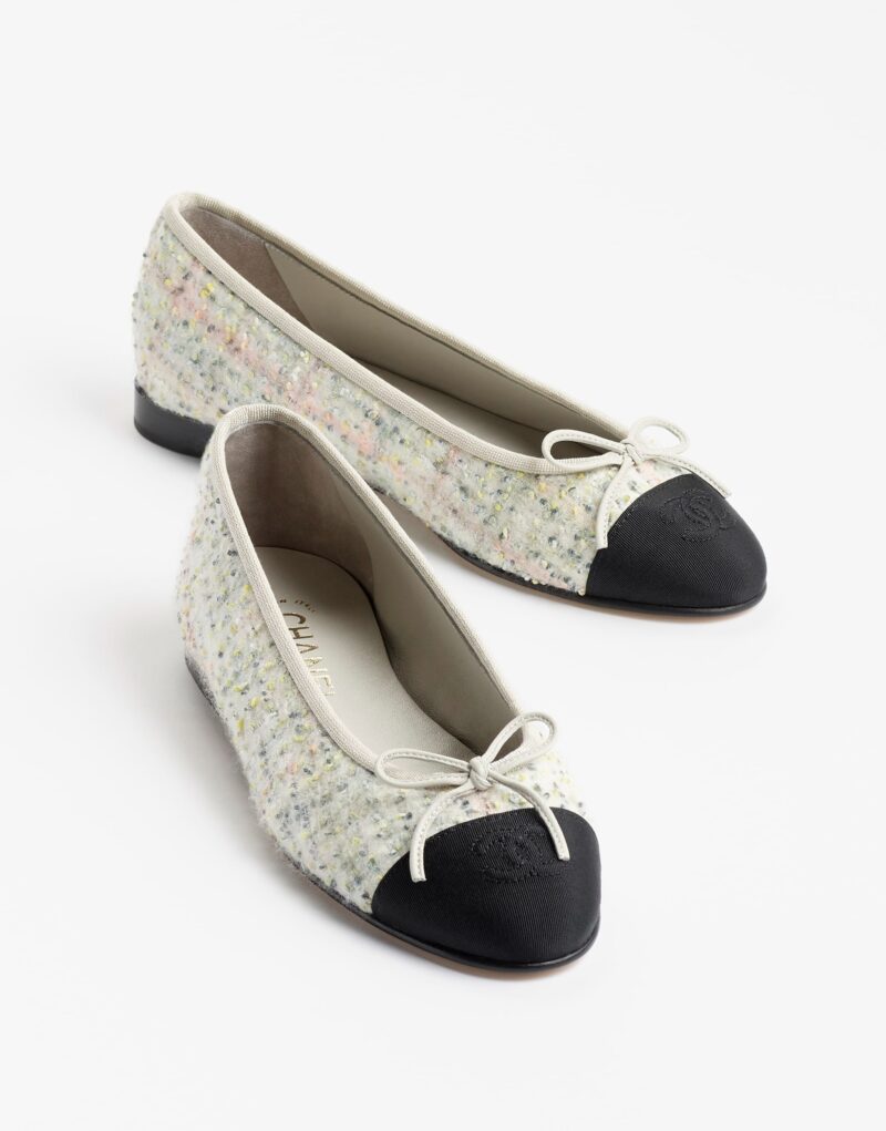 Chanel Ballet Flats Light Yellow For Women G02819 B17930 NZP28