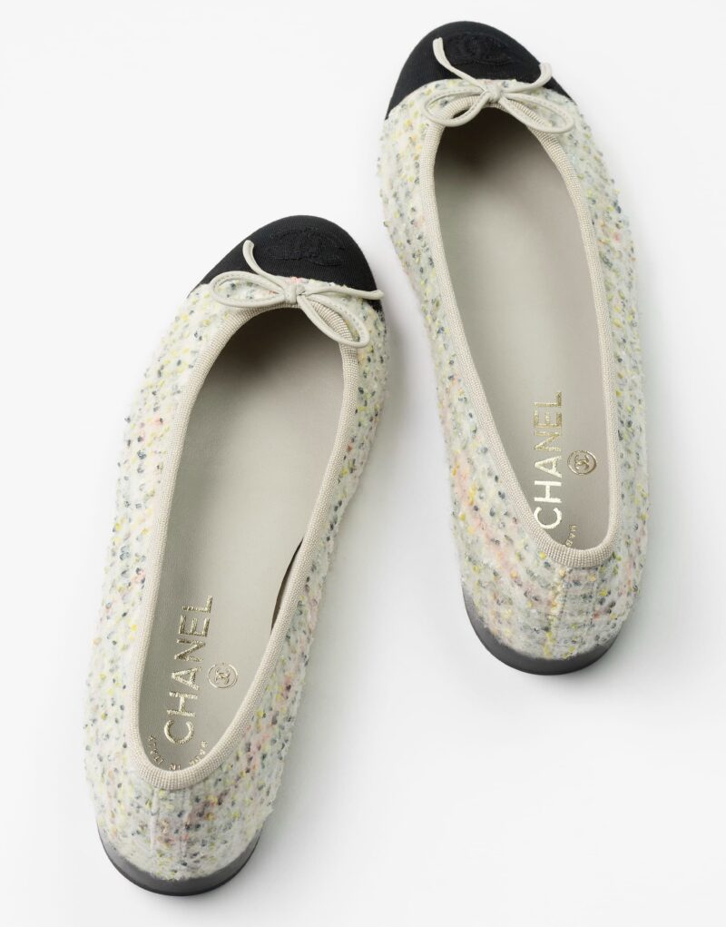 Chanel Ballet Flats Light Yellow For Women G02819 B17930 NZP28
