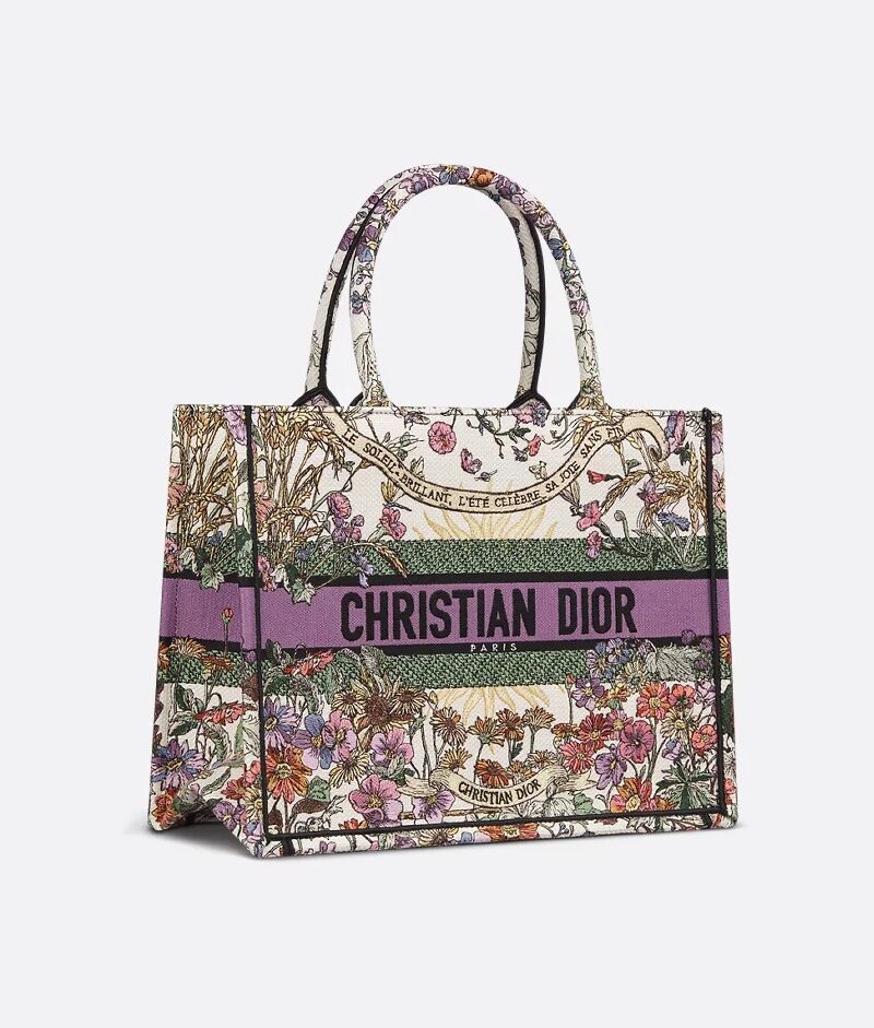 Christian Dior Medium Dior Book Tote White For Women 14in/36cm M1296ZEBH_M20E