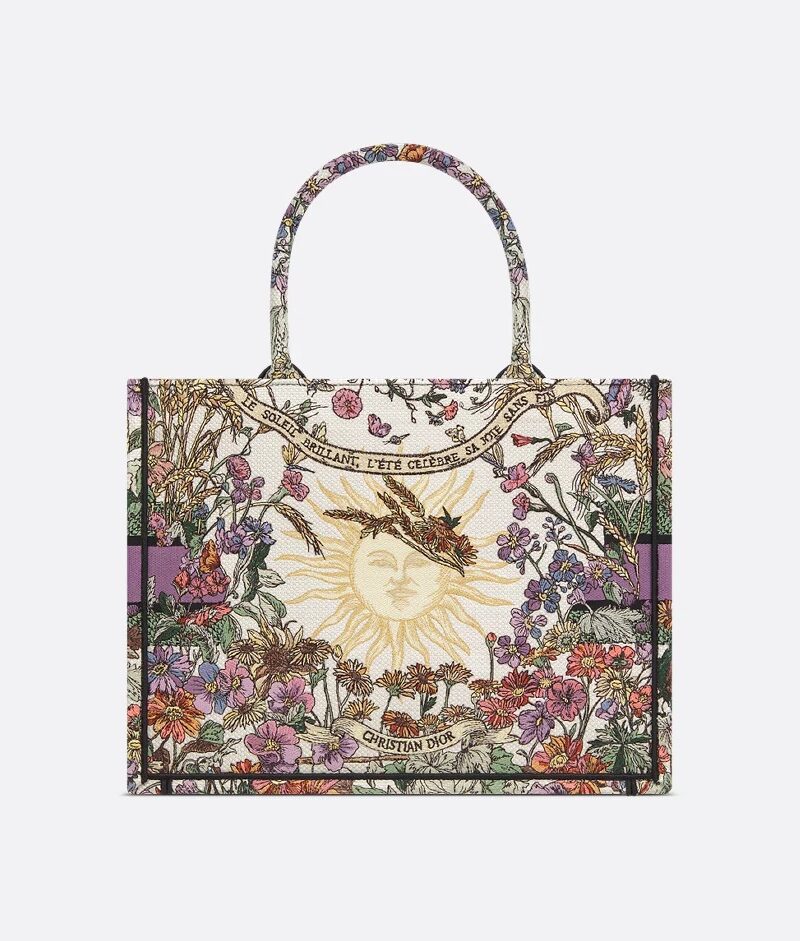 Christian Dior Medium Dior Book Tote White For Women 14in/36cm M1296ZEBH_M20E