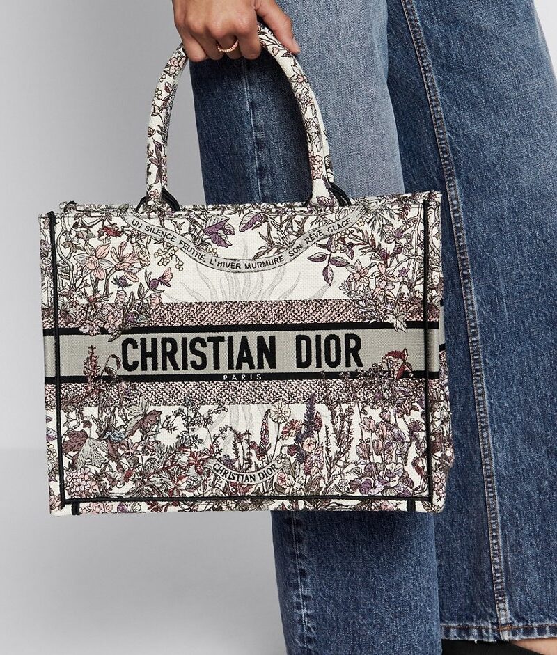 Christian Dior Medium Dior Book Tote White For Women 14in/36cm M1296ZEBQ_M20E