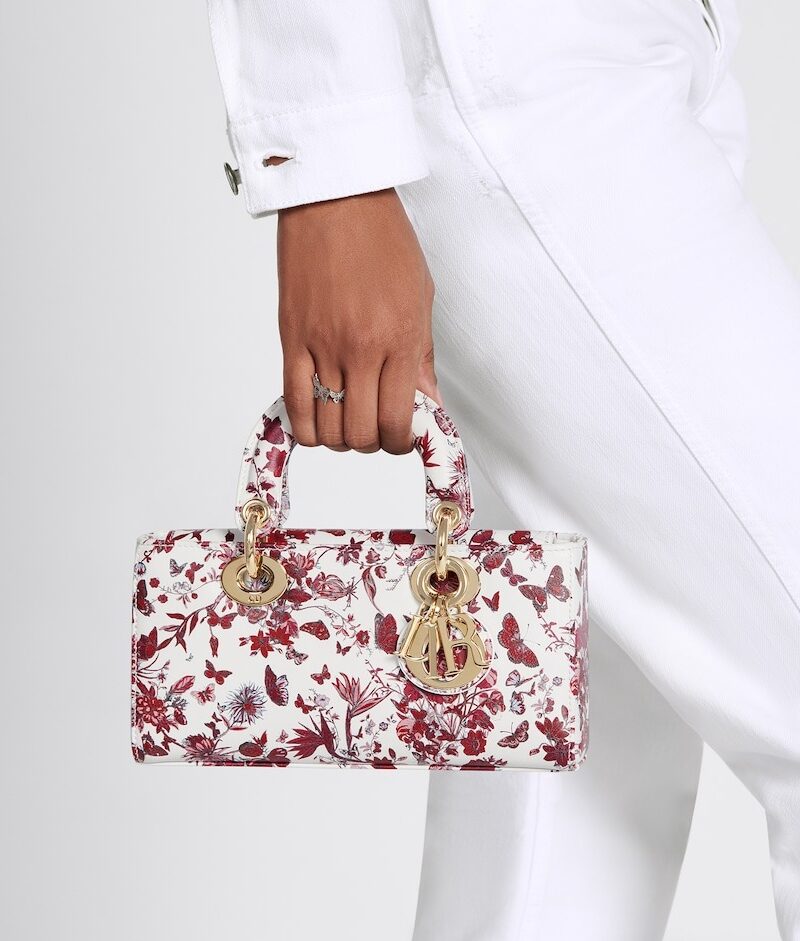 Christian Dior Medium Lady D-Joy Bag White For Women 8.5in/22cm M0613OIFP_M933