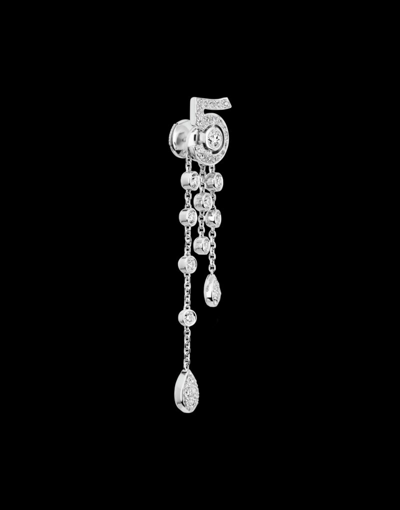 Chanel Eternal N°5 Transformable Earrings White Gold For Women J12417