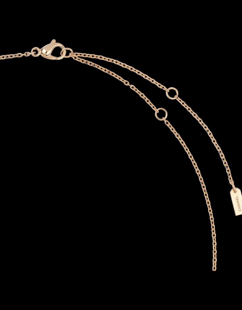 Chanel Extrait De N°5 Necklace Beige Gold For Women J12429