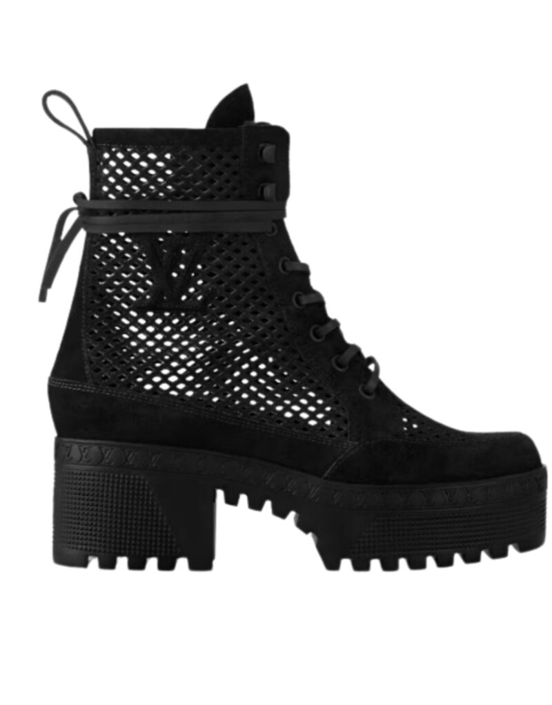Louis Vuitton Laureate Platform Desert Boot Black For Women 1ACYJ9