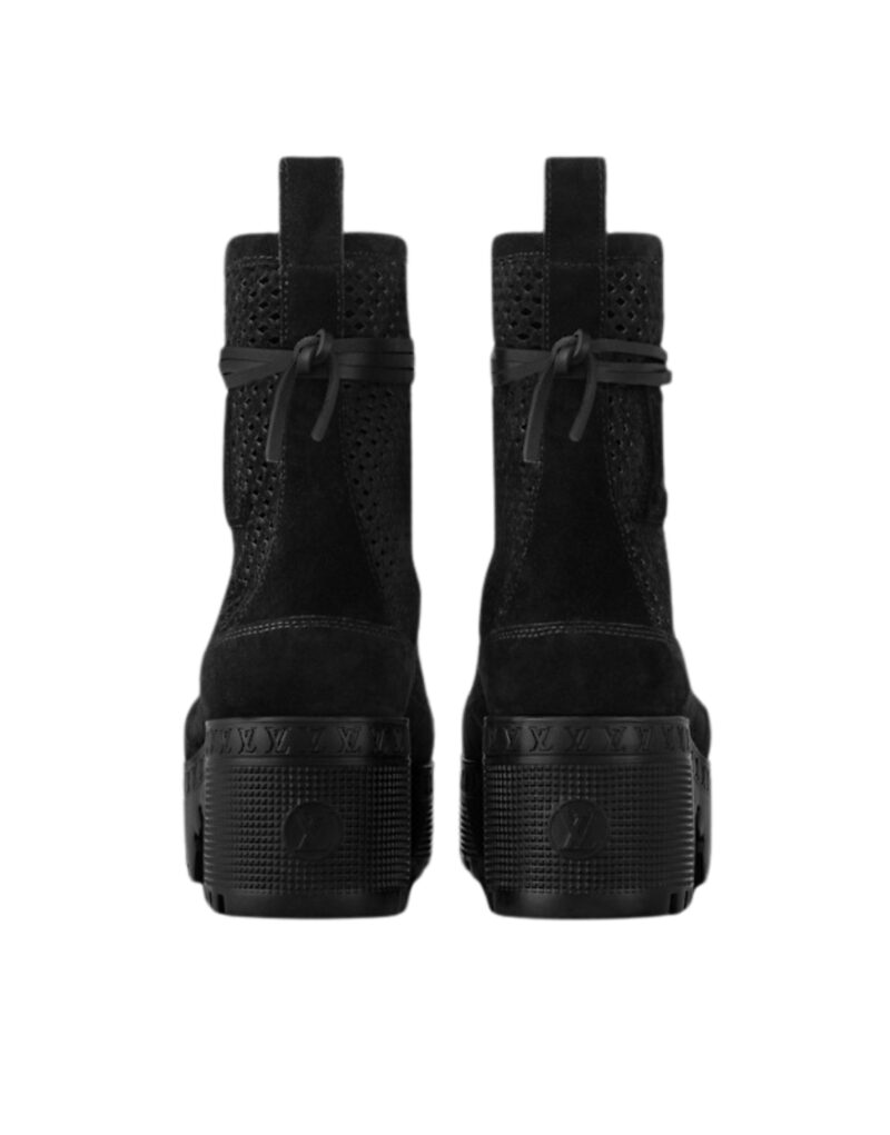 Louis Vuitton Laureate Platform Desert Boot Black For Women 1ACYJ9