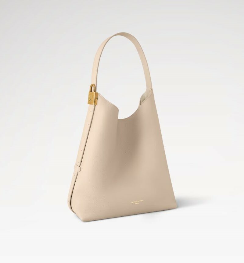 Louis Vuitton Low Key Hobo MM Limestone Gray For Women M25022 12.2in/31cm