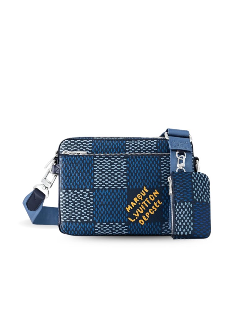 Louis Vuitton Trio Messenger Bag Blue For Men N40694 9.8in/25cm