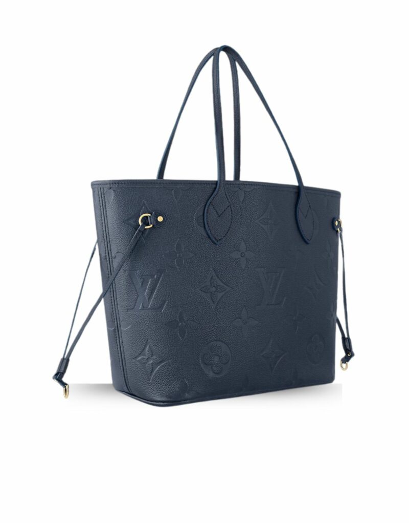 Louis Vuitton Neverfull MM Monogram Empreinte Navy Blue For Women 31cm/12in M47143