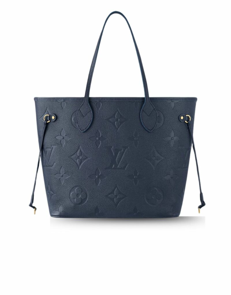 Louis Vuitton Neverfull MM Monogram Empreinte Navy Blue For Women 31cm/12in M47143
