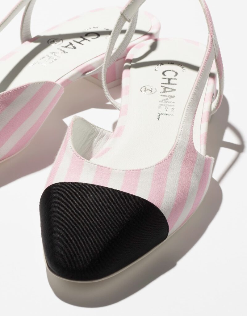 Chanel Slingbacks Sandals White, Pink And Black For Women G31319 B16024 NW004
