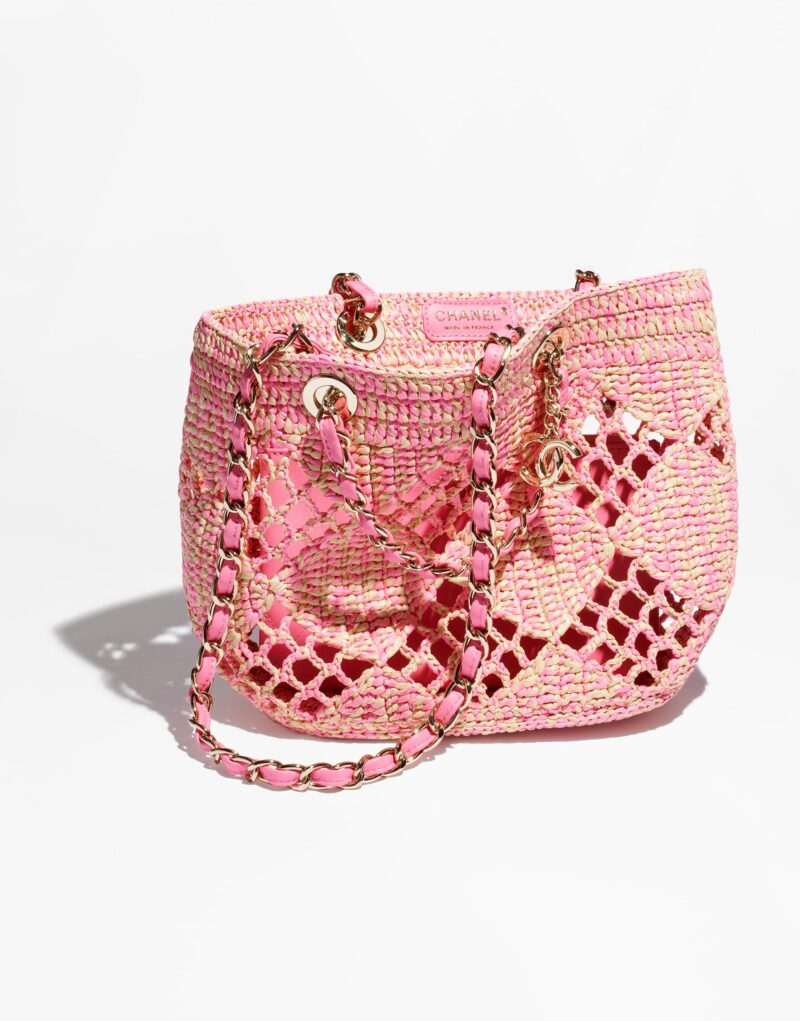 Chanel Small Shopping Bag Beige And Pink For Women AS4714 B15546 NW425