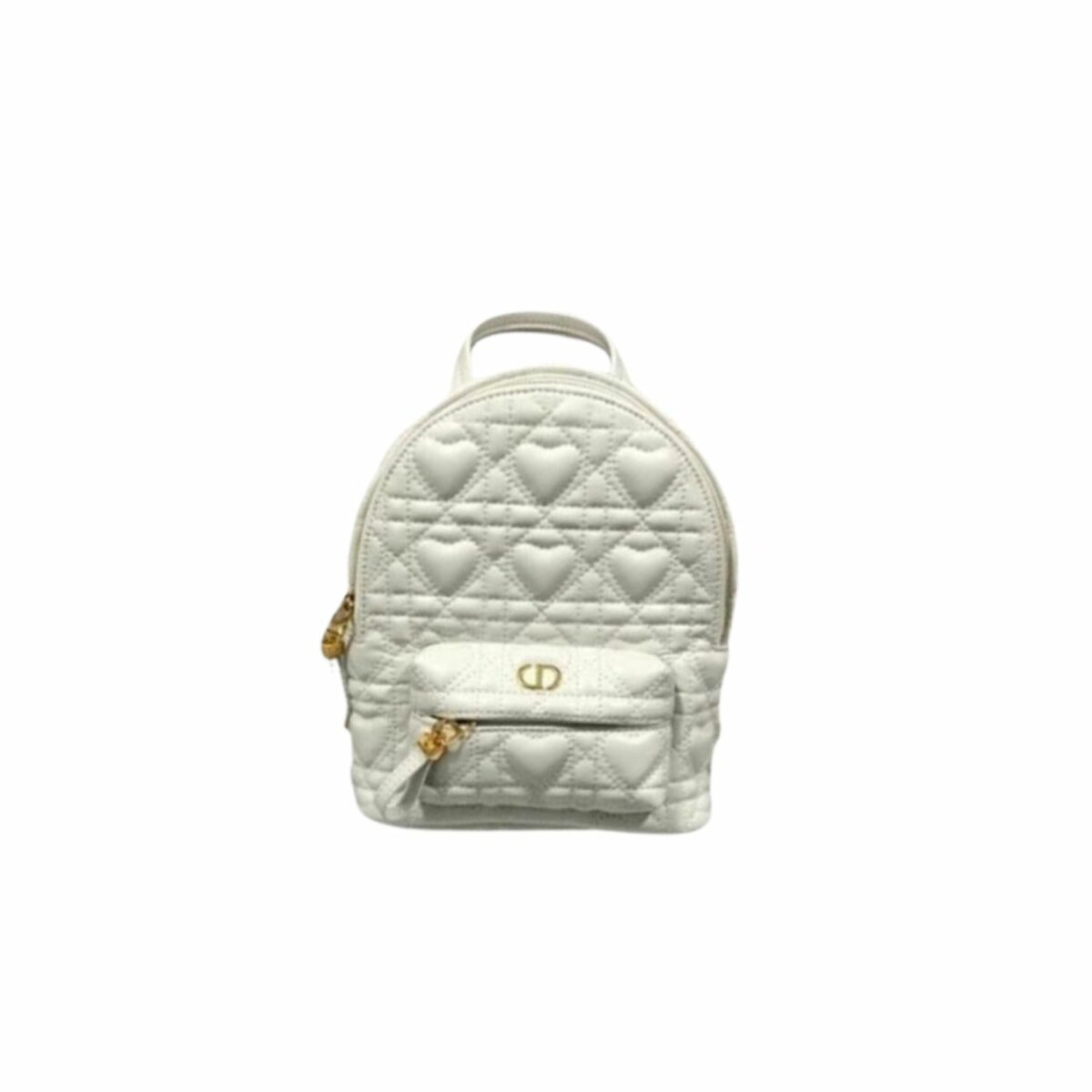 Dior Mini Dior Backpack Cannage White For Men 8 in/21cm