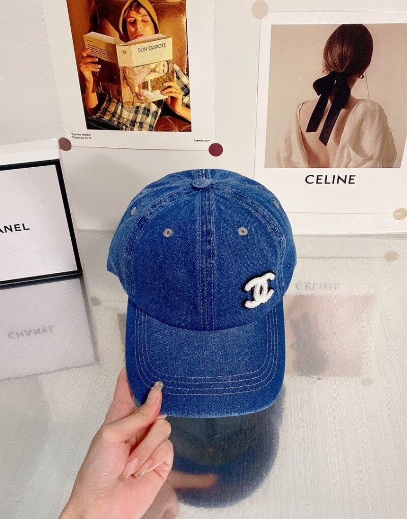 Travel Set: Louis Vuitton Horizon 55 Suitcase + Chanel 24S Denim Blue Hobo Bag + Dior Club M2U + Chanel Cap