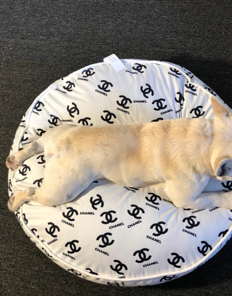 Chanel Bed Round White For Pet