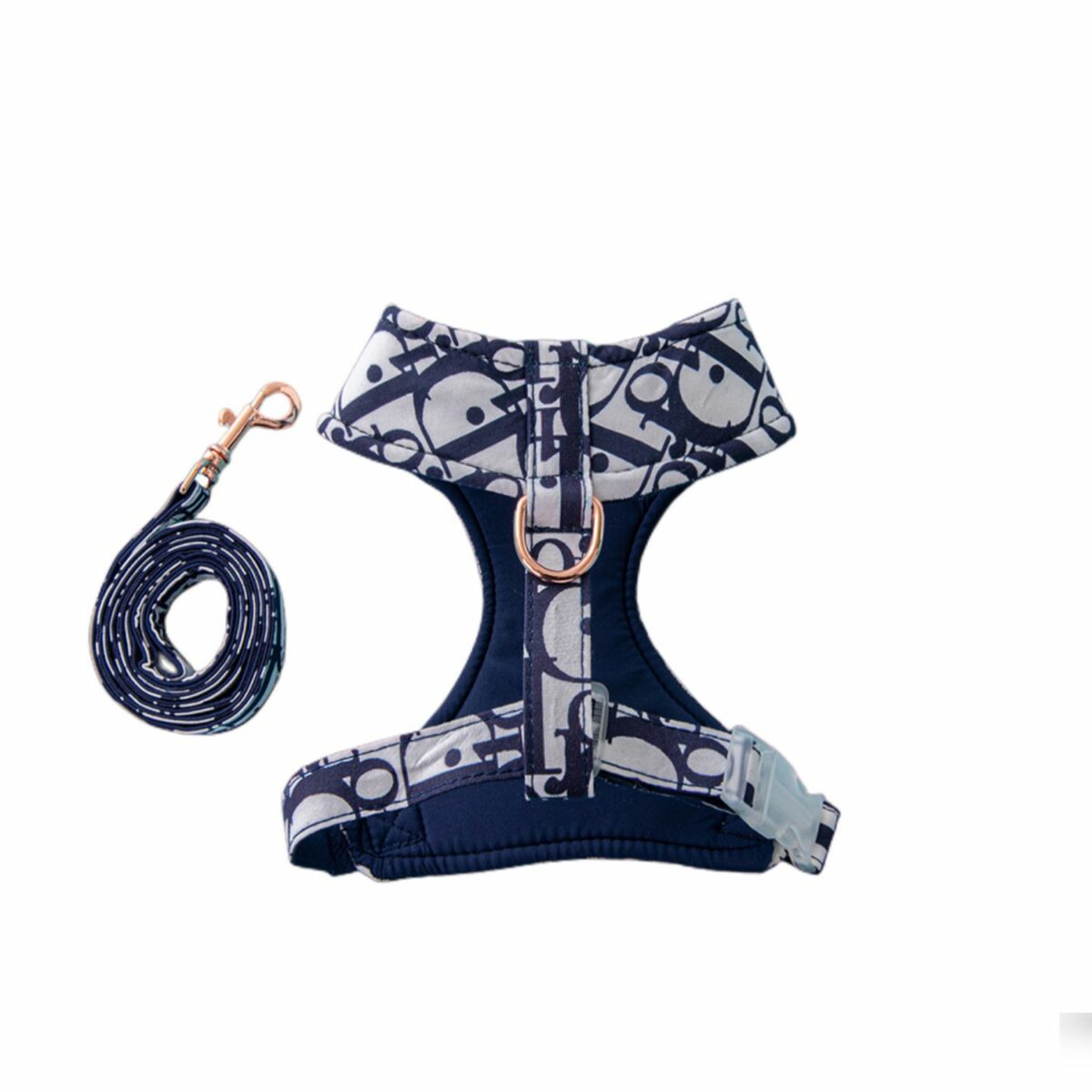 Dior Harness And Leash White For Pet