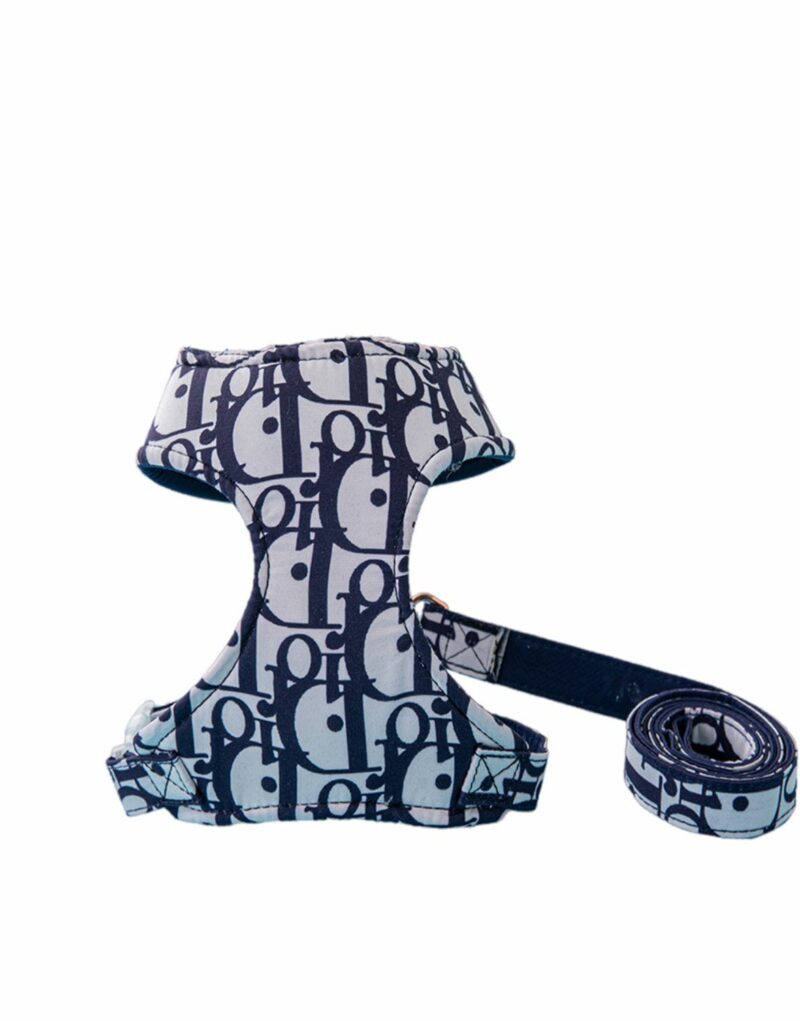 Dior Harness And Leash White For Pet