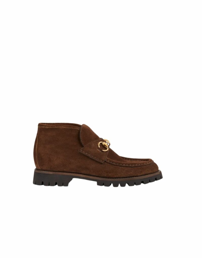 Gucci Horsebit Ankle Boots Brown For Women - 764206 0PV00 2206
