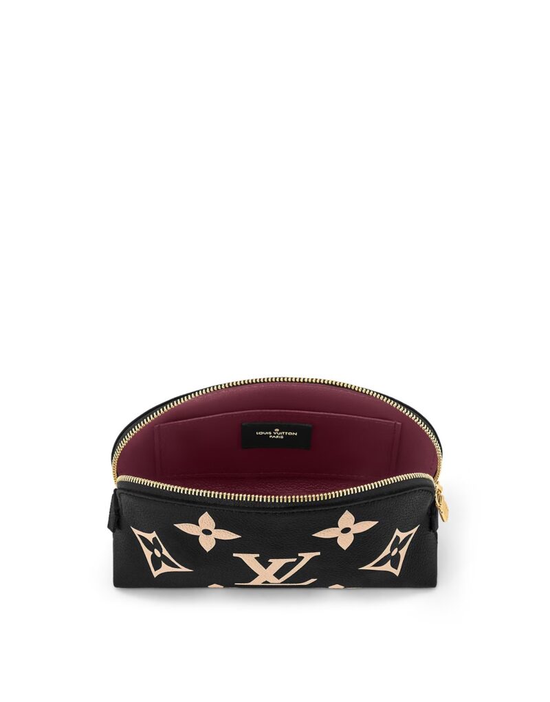 Travel Set: Louis Vuitton Horizon 55 Suitcase + Louis Vuitton Cosmetic PM Pouch Bag + Chanel Square Sunglasses + Dior Diorclub V1U Hat