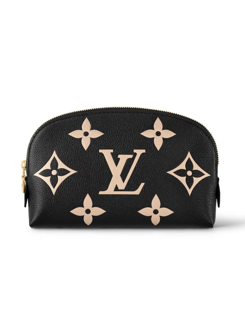 Travel Set: Louis Vuitton Horizon 55 Suitcase + Louis Vuitton Cosmetic PM Pouch Bag + Chanel Square Sunglasses + Dior Diorclub V1U Hat